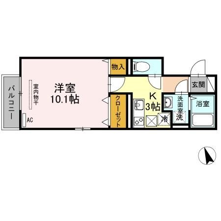 瑞風 102号室 間取り