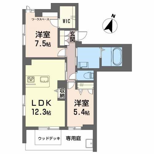 シャーメゾンプレミア鐙 102号室 間取り