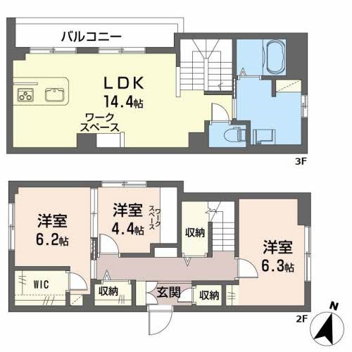 シャーメゾンプレミア鐙 205号室 間取り