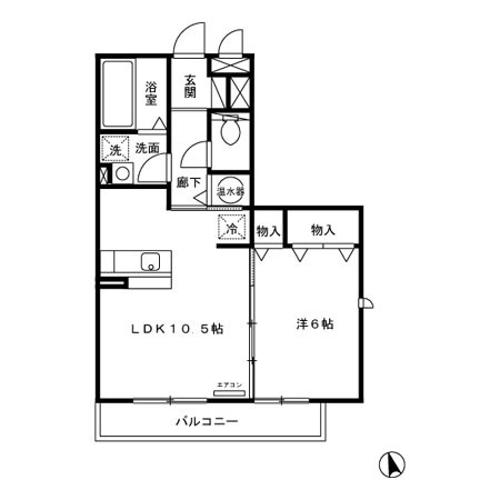 エミネンス　B 201号室 間取り