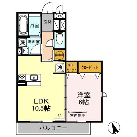 エミネンス　B 201号室 間取り
