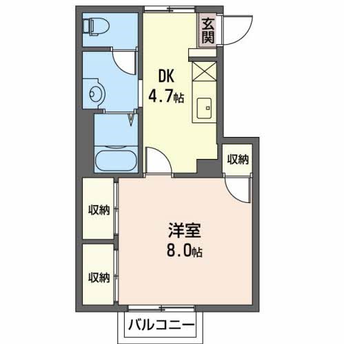 モンアミ　E棟 205号室 間取り