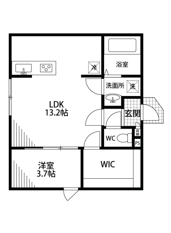 ＲｅＮＡＲＥ米山 201号室 間取り