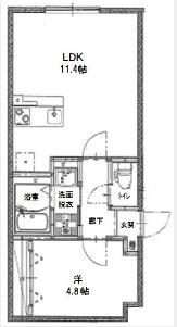 Casa　Vento 102号室 間取り