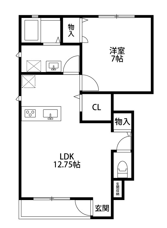 フレーズⅠ 102号室 間取り