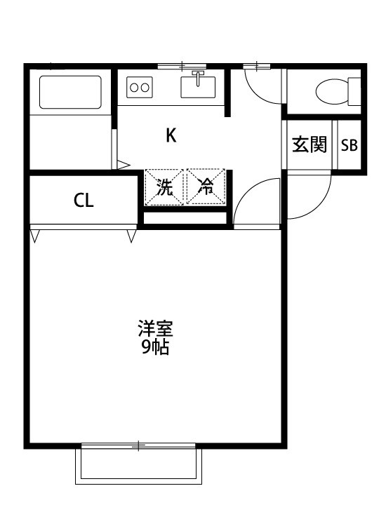 カムールヒロA 102号室 間取り