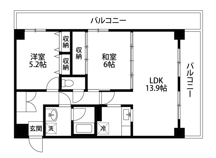 アクシス駅南イースト 403号室 間取り