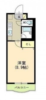 パークサイドグリッター弁天 204号室 間取り