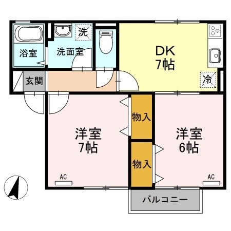 プレミール 202号室 間取り