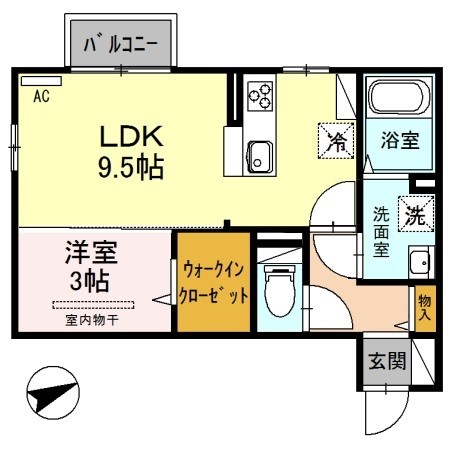 セブンワンテン　J 202号室 間取り