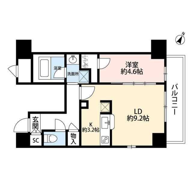 パークソレイユ３番館 801号室 間取り