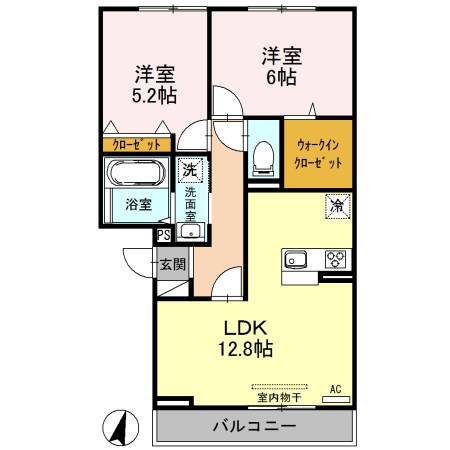 ロイヤルガーデンコート新和B 202号室 間取り