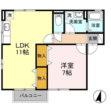 プレミール 101号室 間取り