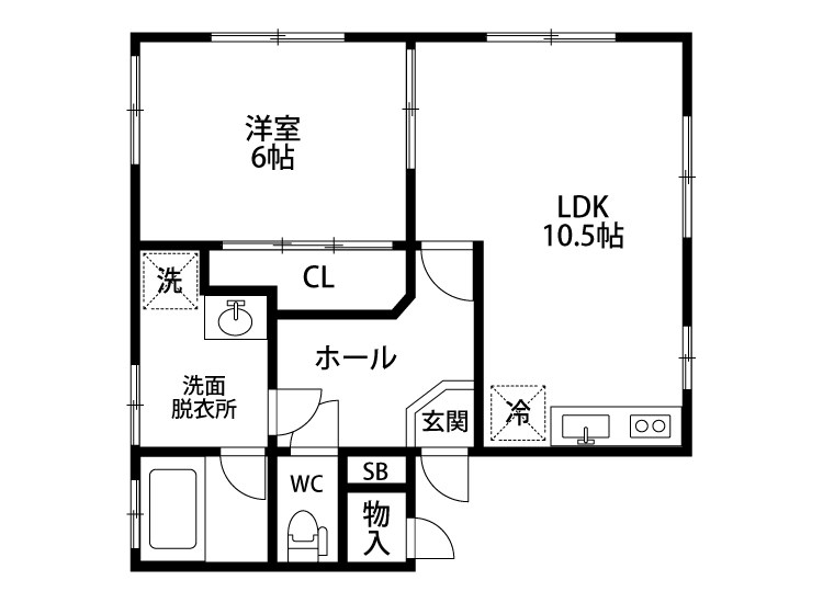 ロイヤルタウンⅠ 102号室 間取り