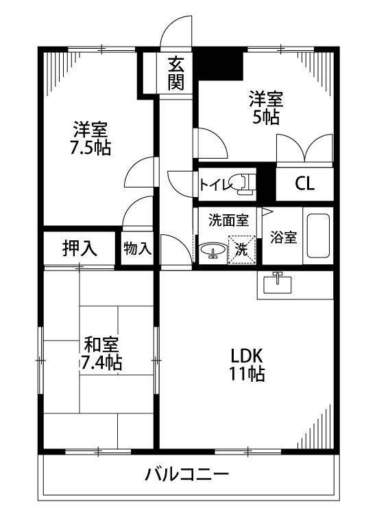 サンアベニューⅠ 304号室 間取り
