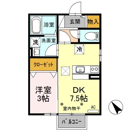 アムール 101号室 間取り