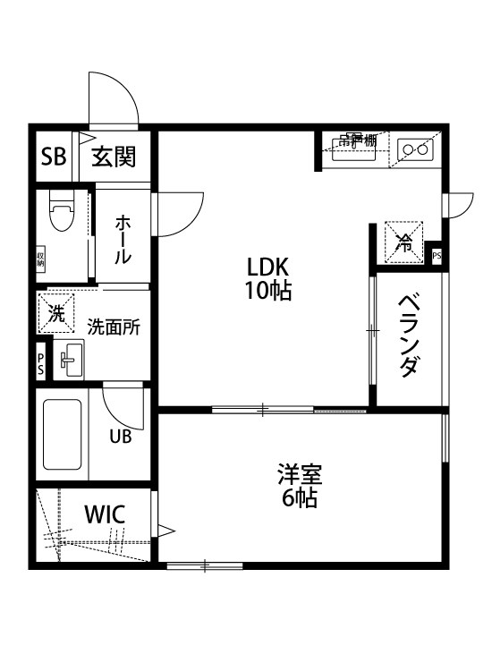 アジュール 301号室 間取り