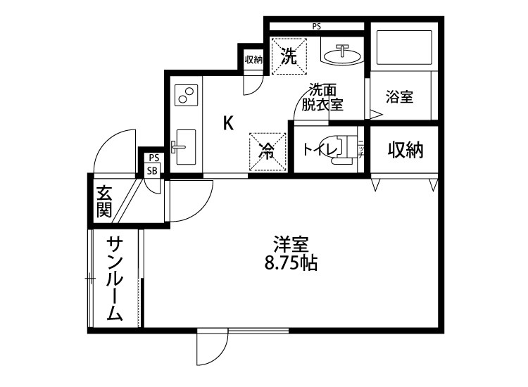 グランデュールⅠ 101号室 間取り