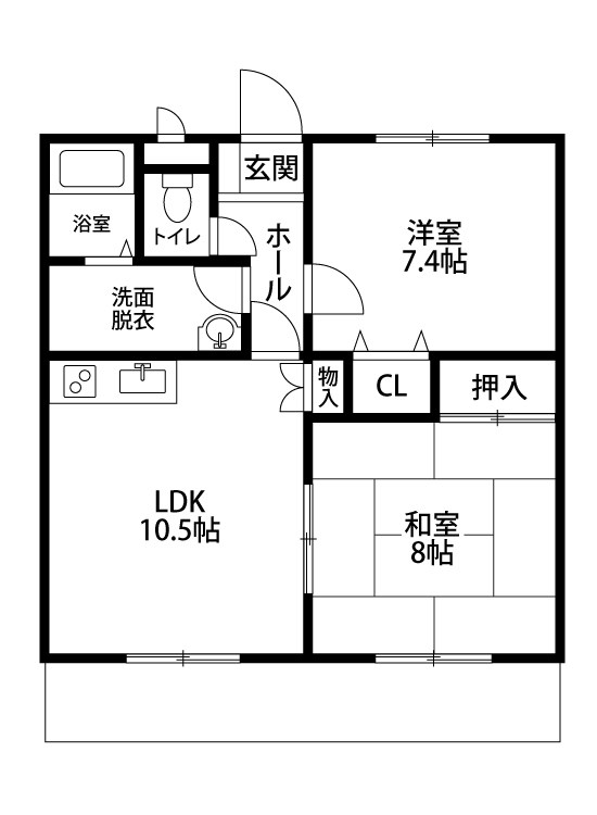 アベニールはなみずき 101号室 間取り