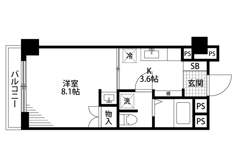 マンション礎 402号室 間取り