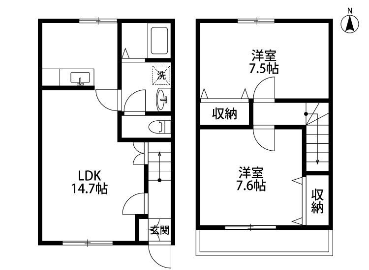 グランビア紫竹 6号室 間取り