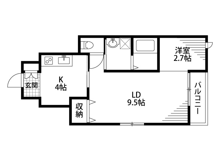 CLASSY 103号室 間取り