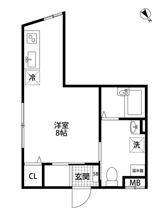 ＣＲＥＡ 103号室 間取り