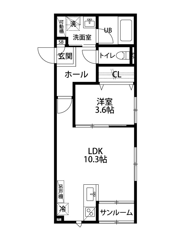 ベレーザ舟入町 101号室 間取り