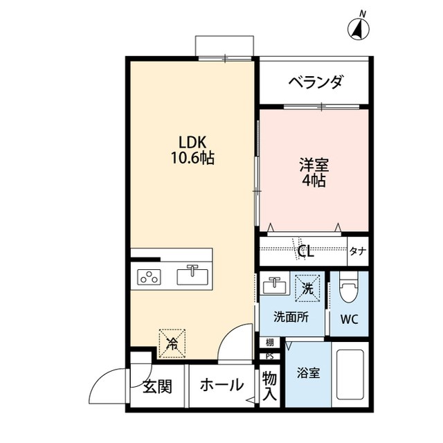 Rooms鐙西 201号室 間取り