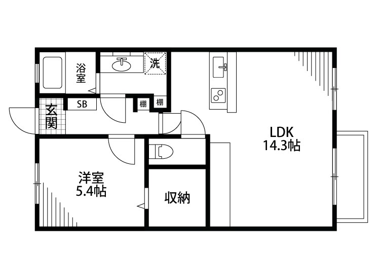 house.a.o大島 203号室 間取り