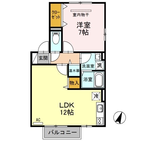 インペリアルコートB 201号室 間取り