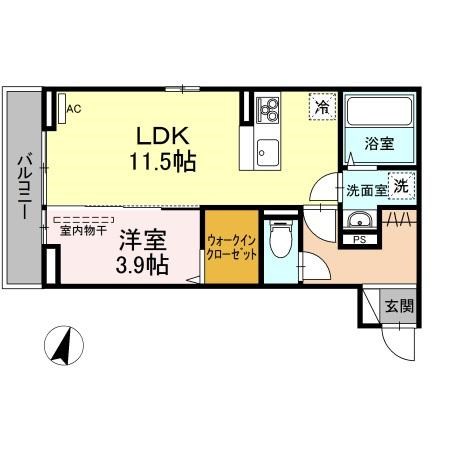 ビバル上近江 302号室 間取り