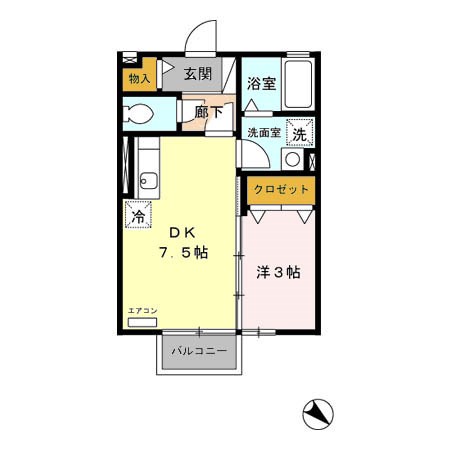 フラッツ槙尾 202号室 間取り
