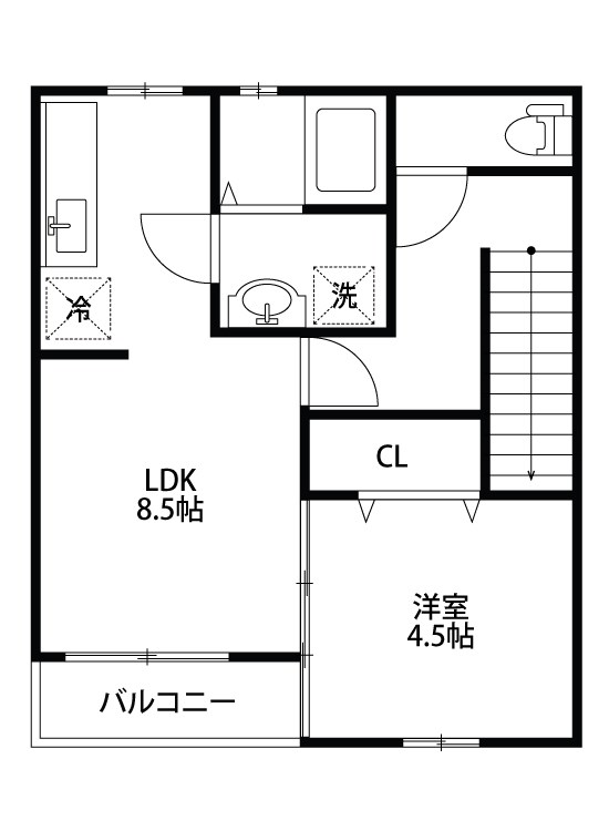 ＳＡＪＡ安江B棟 202号室 間取り