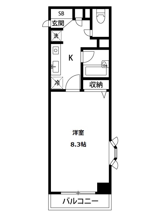 カナン花園 801号室 間取り