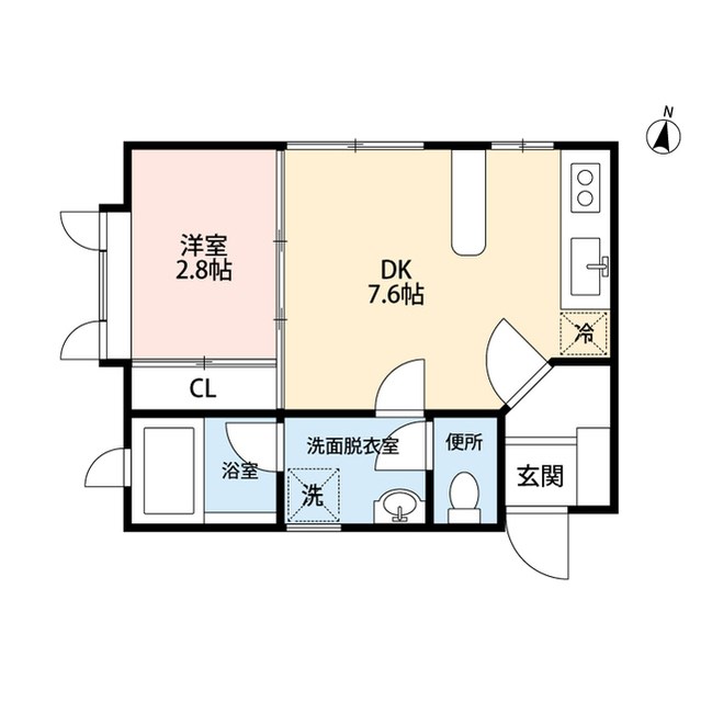 フレンド沼垂 A201号室 間取り