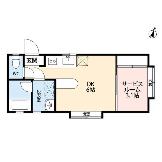 フレンド沼垂 B201号室 間取り
