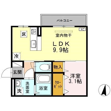 エテルナ　リアン 106号室 間取り