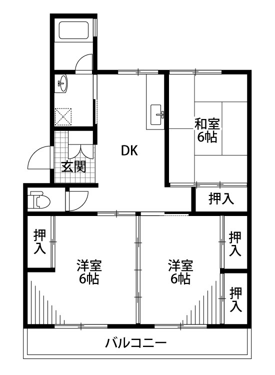 シャルム下沢 406号室 間取り