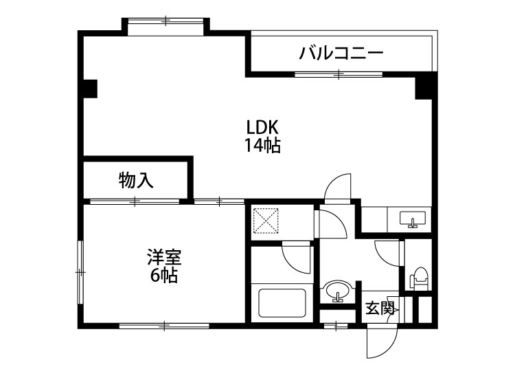 リバティープラザ東大通 801号室 間取り