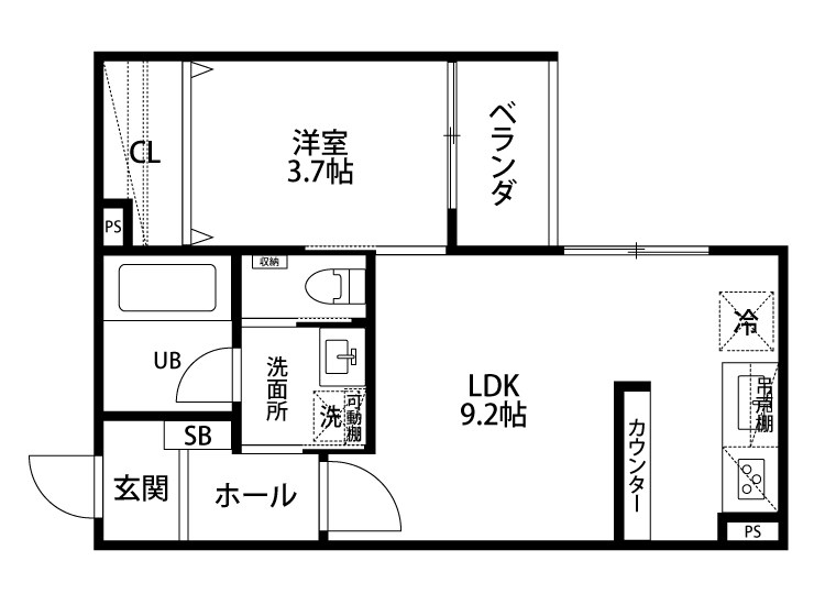 ベレーザ南万代 302号室 間取り