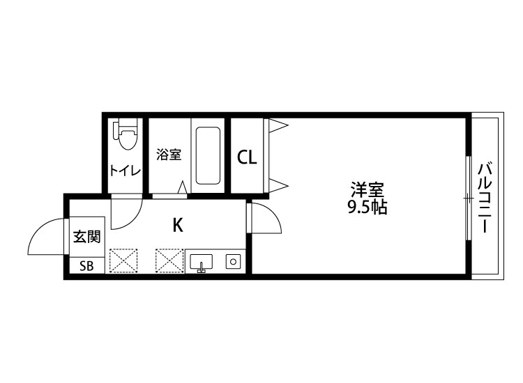 イーストパーク21 301号室 間取り