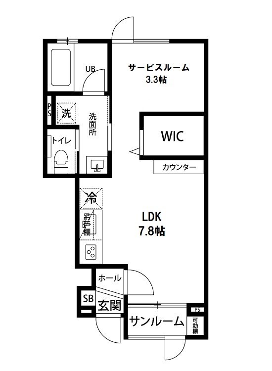 ｃｏｃｏａ 105号室 間取り