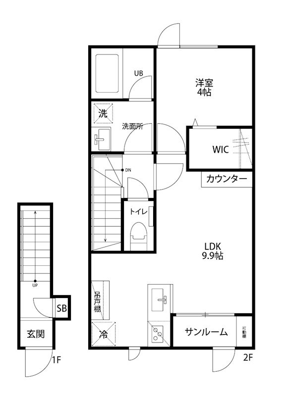 ｃｏｃｏａ 202号室 間取り