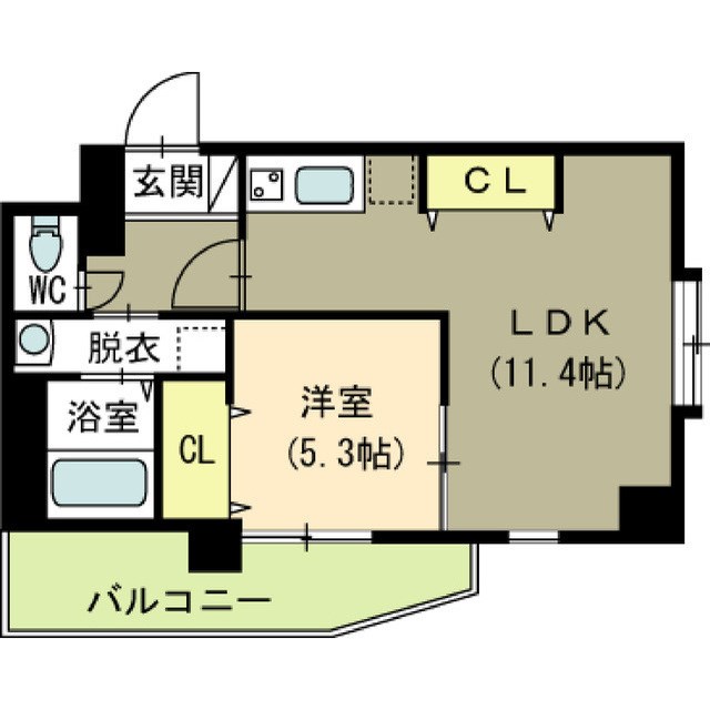 ブラスト南万代 202号室 間取り