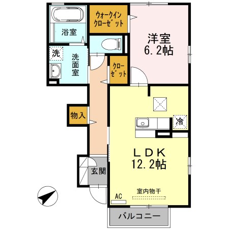 ライフコート横越中央 103号室 間取り