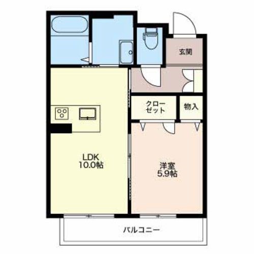 マストタウン上所 B303号室 間取り