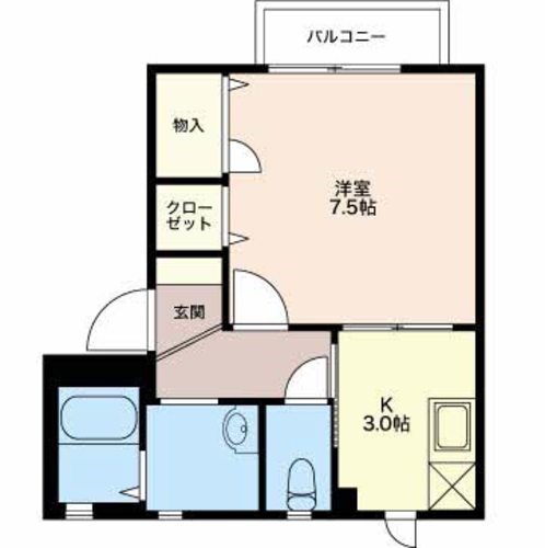 サンライズ鵜ノ子 B101号室 間取り