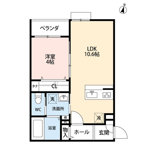 Rooms鐙西 304号室 間取り