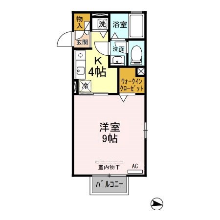 スクエア空港西 201号室 間取り